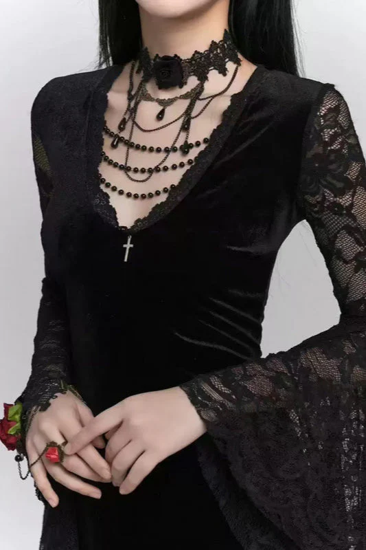 Halloween Retro Gothic Dress - Image 4