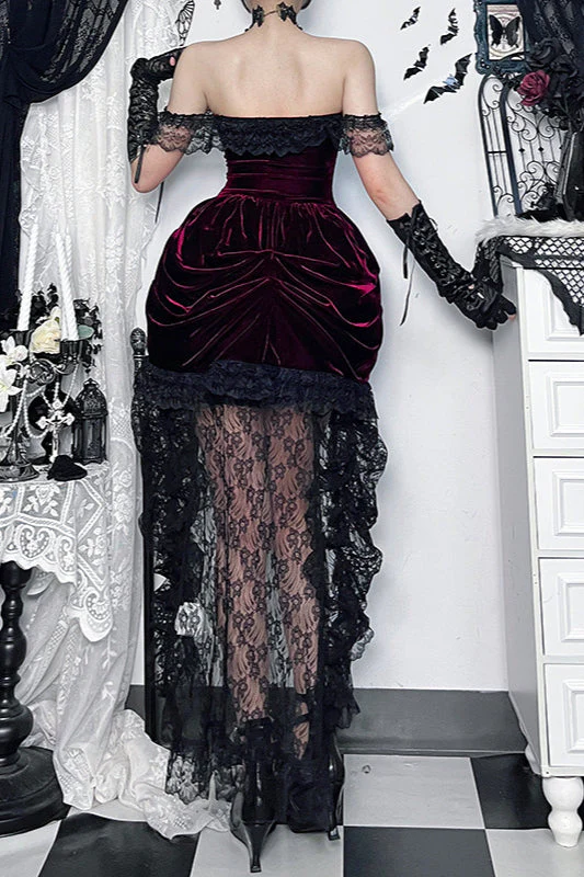Layered Train Gothic Dress - Image 2