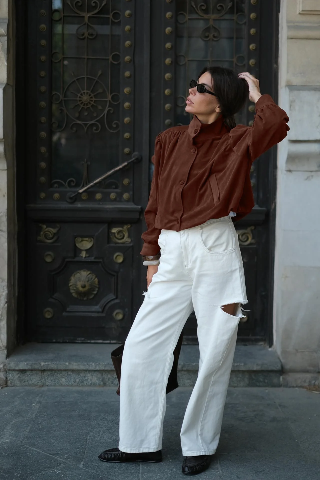 Chic Suede Style Long Sleeve Jacket - Image 4