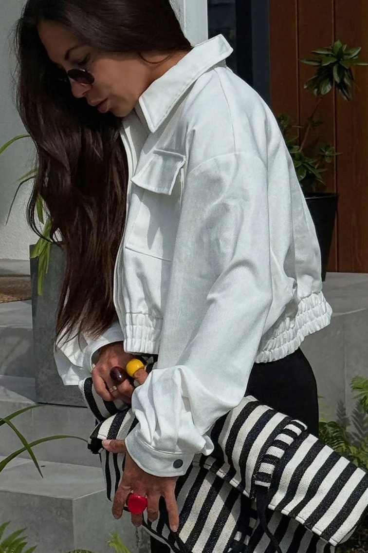 Retro Collared Short Jacket - Image 4