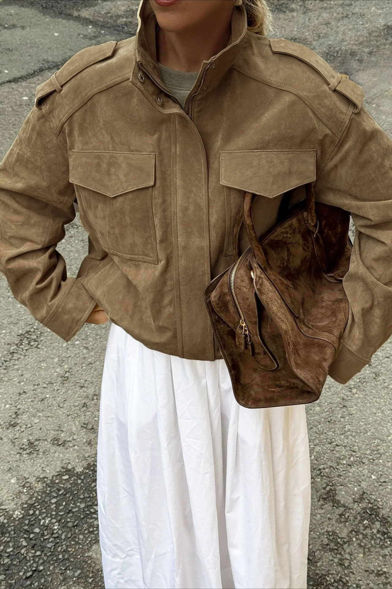 Suede Look Textured Jacket - Image 4