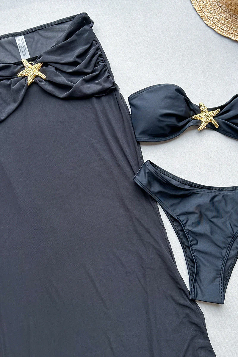 Sexy Bikini with Beach Skirt Three Piece Swim Set - Image 4