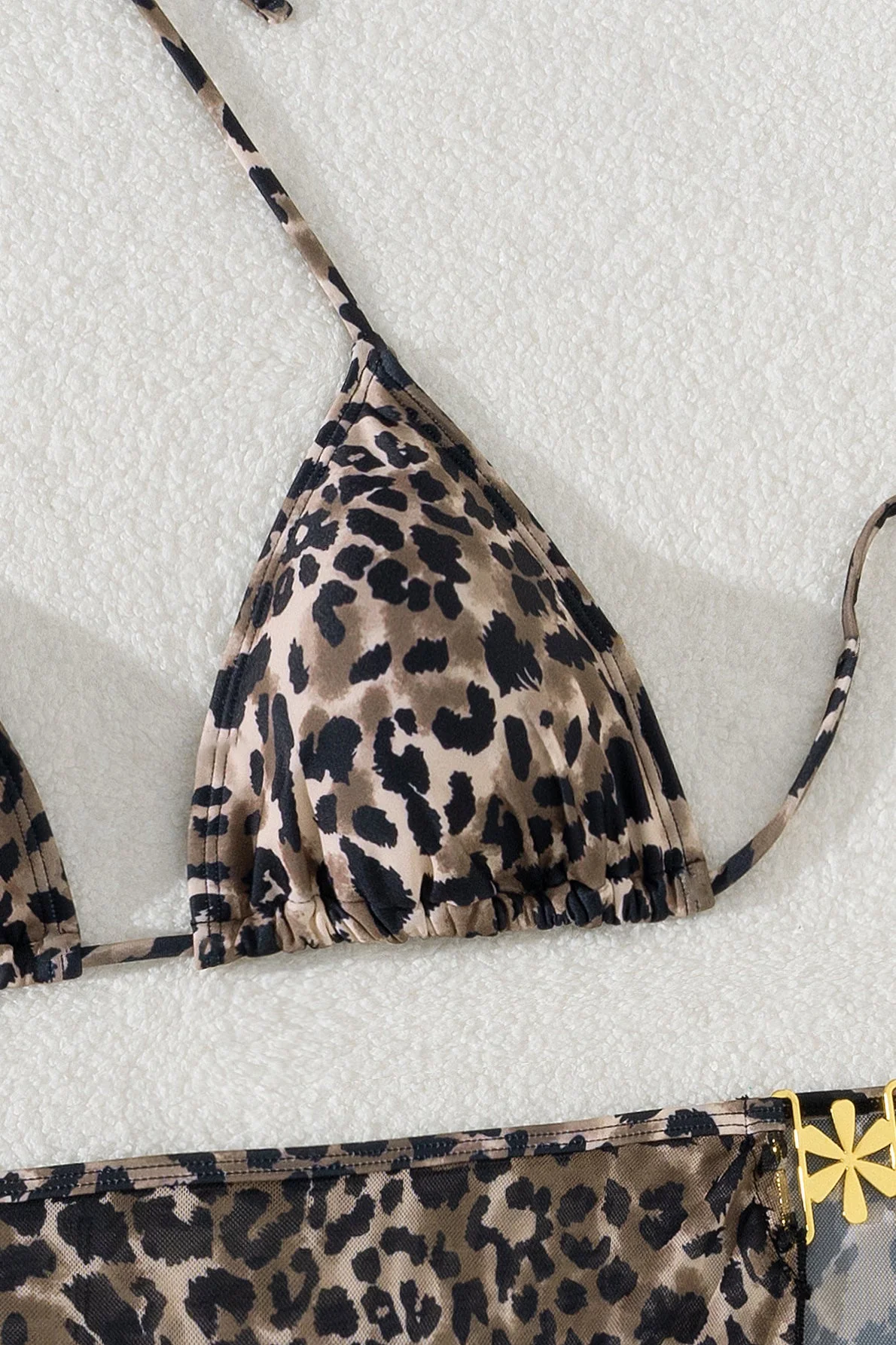 Leopard Triangle Three Piece Swim Set - Image 5
