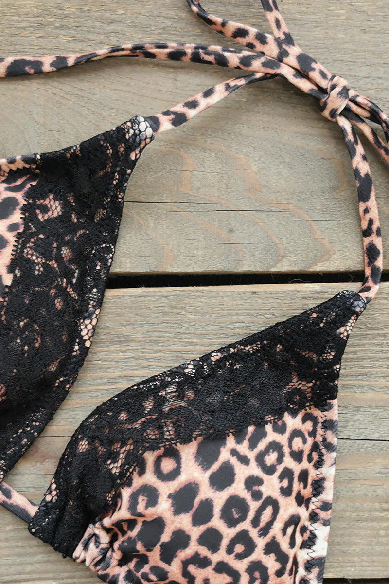 Leopard Lace Three Piece Swim Set - Image 5