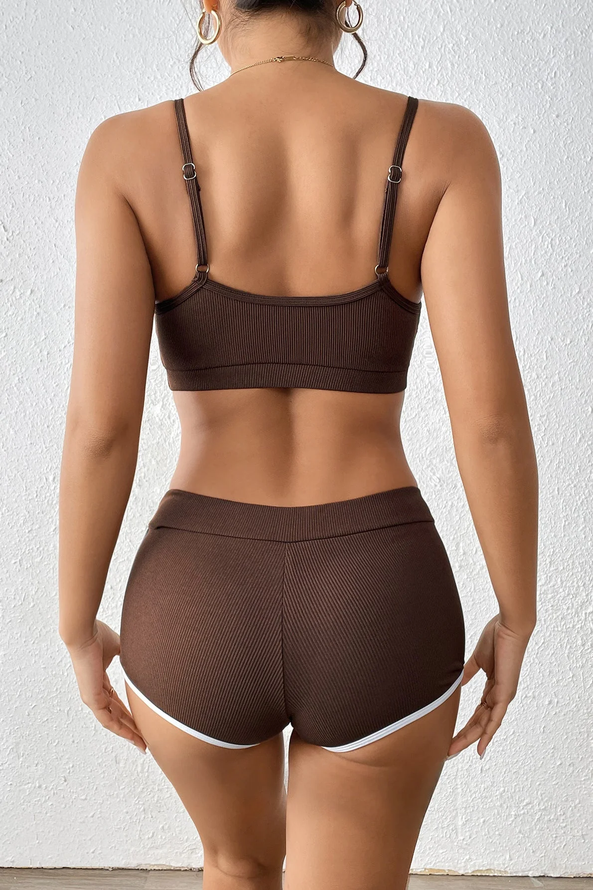 Strapless Ribbed Bikini Two Piece Swim Set - Image 5