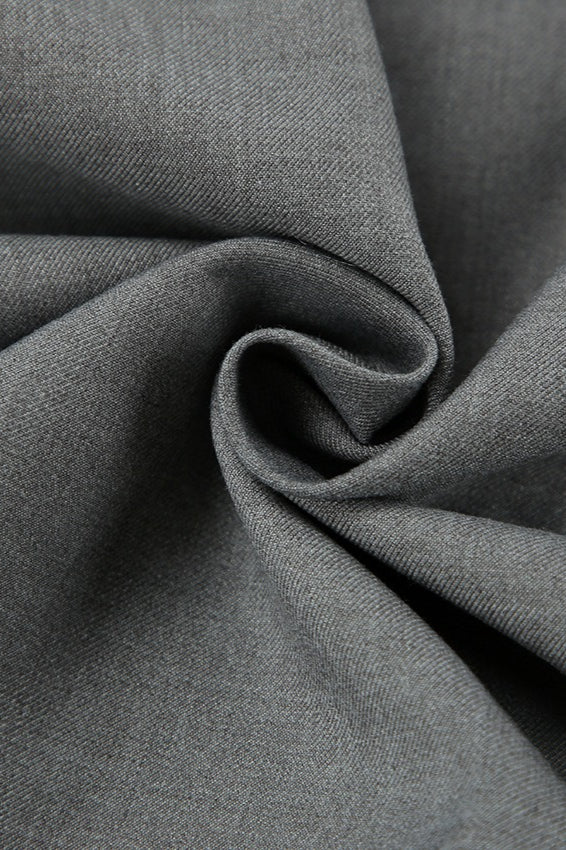 Gray Cropped Long Sleeve Jacket - Image 5