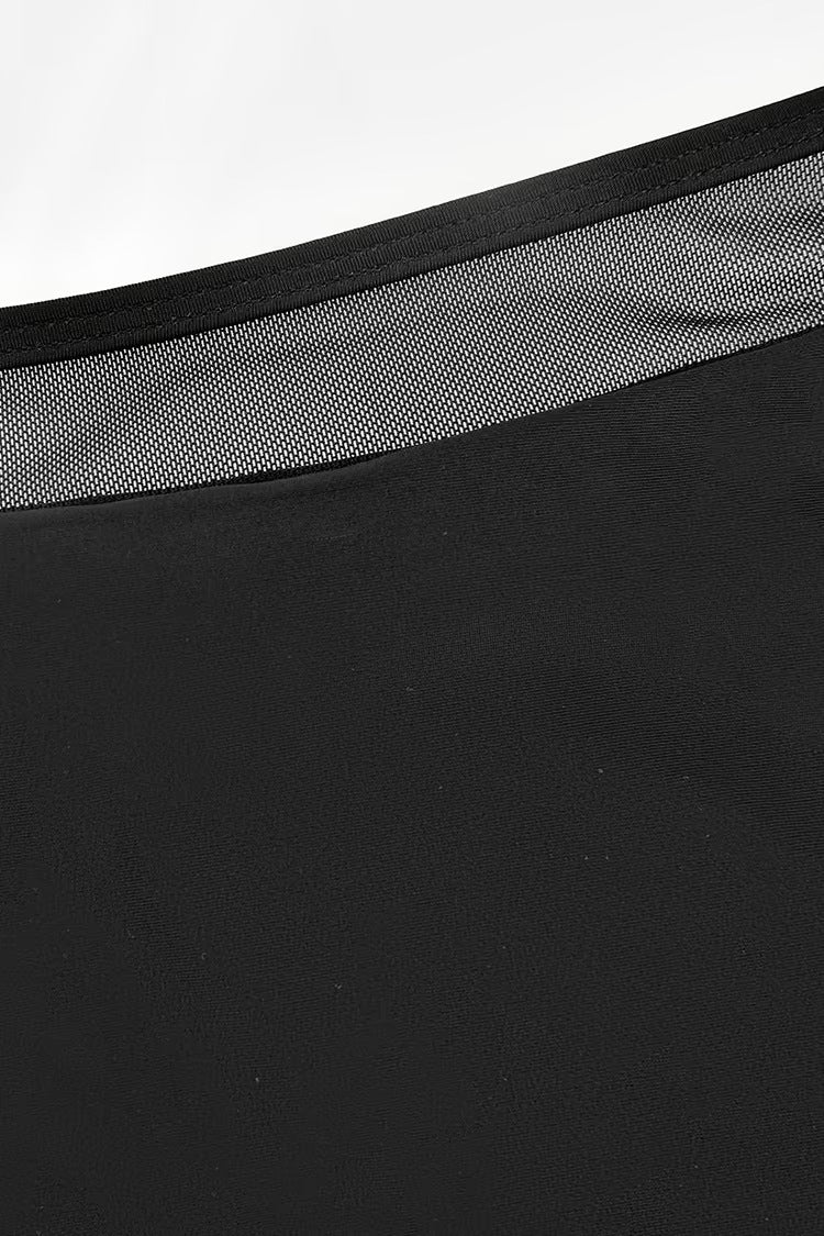 Mesh Panel High Waist Two Piece Swim Set - Image 4