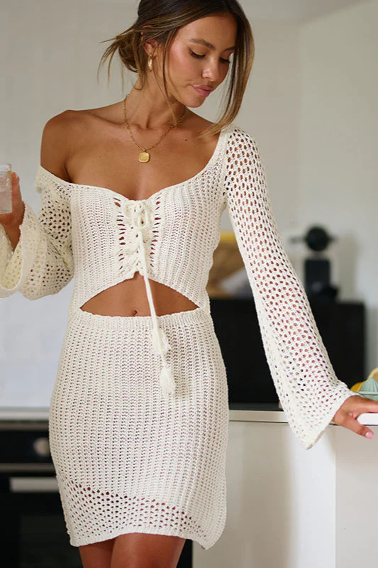 Knit Hollow Out Swim Cover Up - Image 2