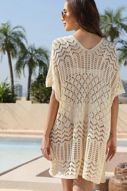 Sheer Hollow Out Swim Cover Up - Image 5