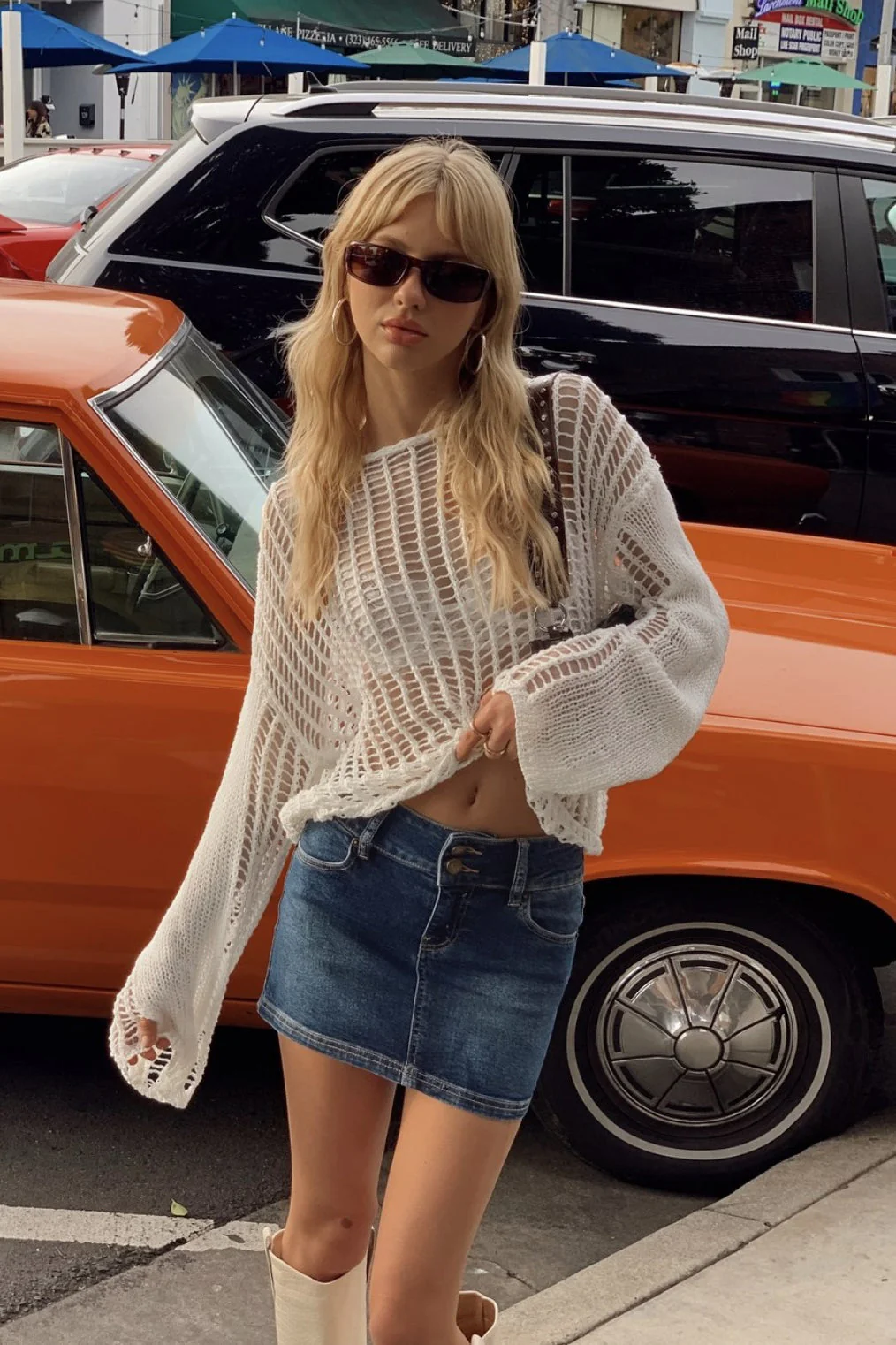 Crochet Hollow Out Vacation Cover Up - Image 2