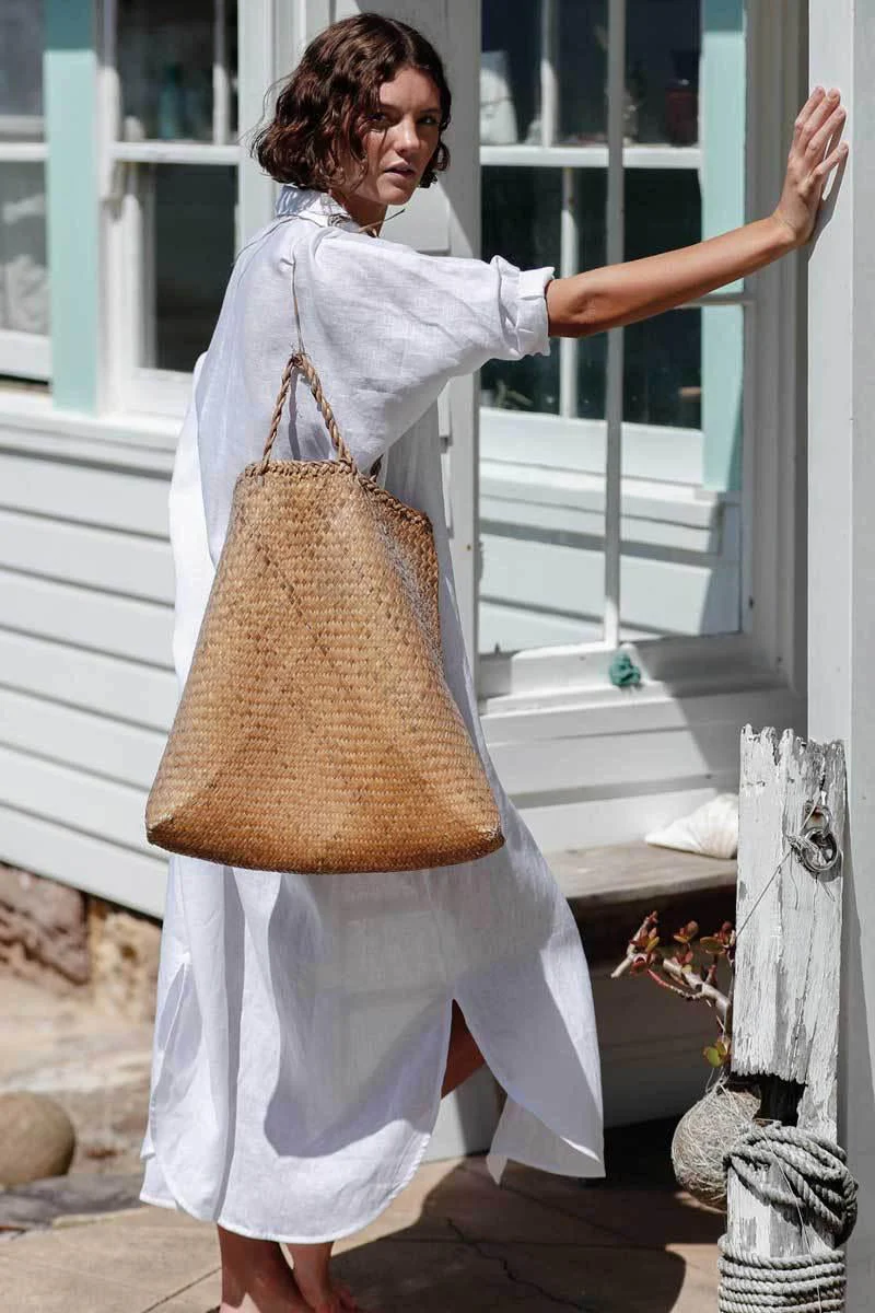Crinkled Shirt Style Beach Cover Up - Image 3