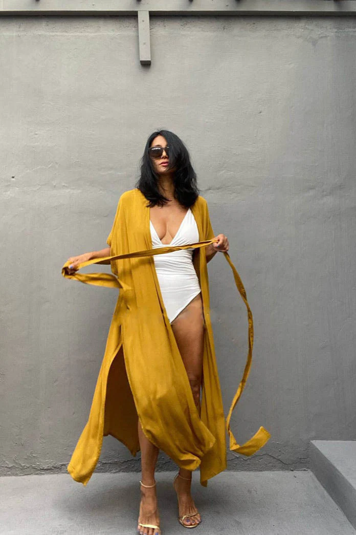 Flowy Mesh Bikini Cover Up - Image 4