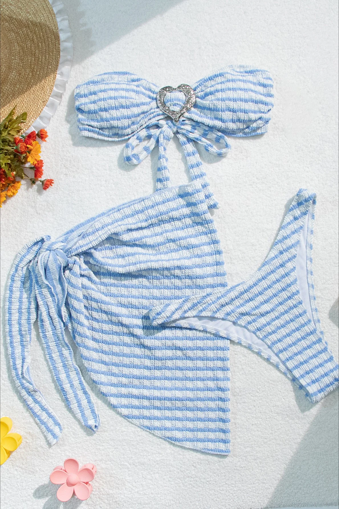Striped Heart Bikini Set - Image 5