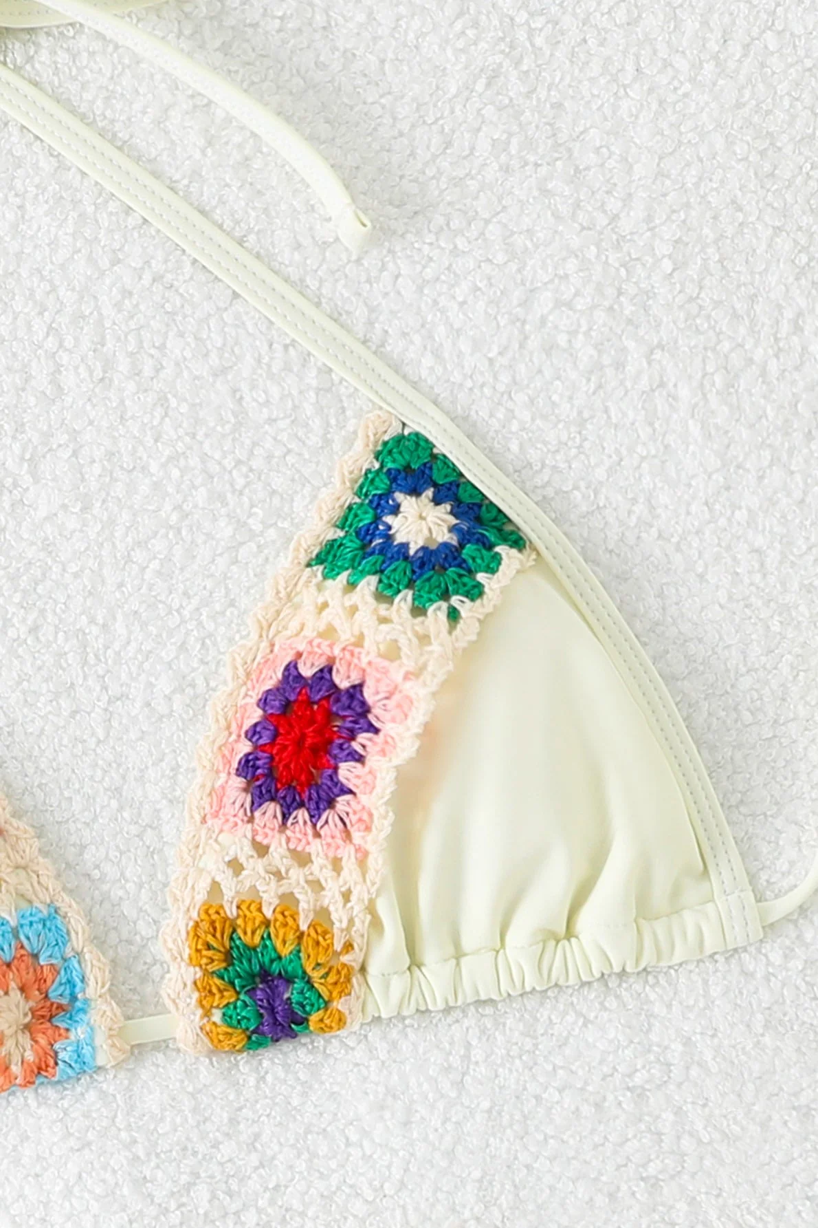 Embroidered Halter Bikini Set - Image 4