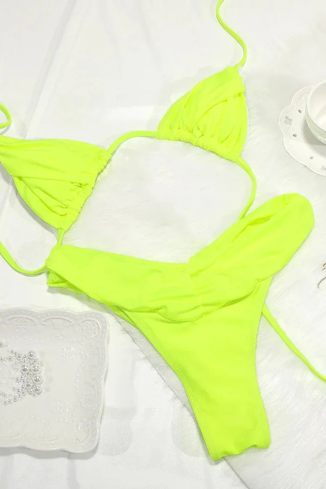 Ruffle Patchwork Bikini Set - Image 3