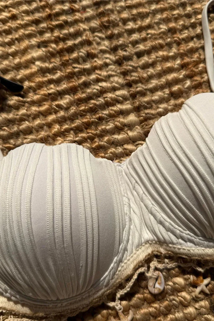 Scalloped Ribbed Bikini Set - Image 4