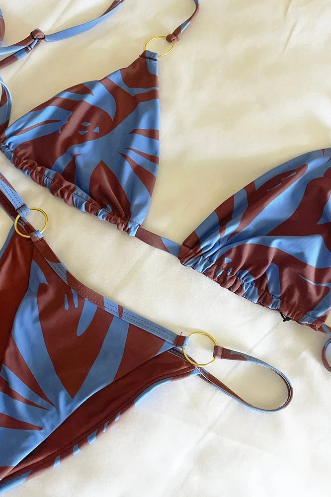 Printed Triangle Bikini Set - Image 4