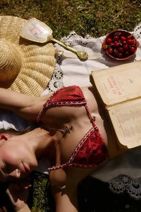 Red Strappy Bikini Set - Image 4