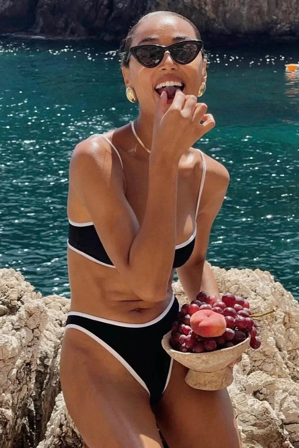 Black White Micro Bikini Set - Image 3