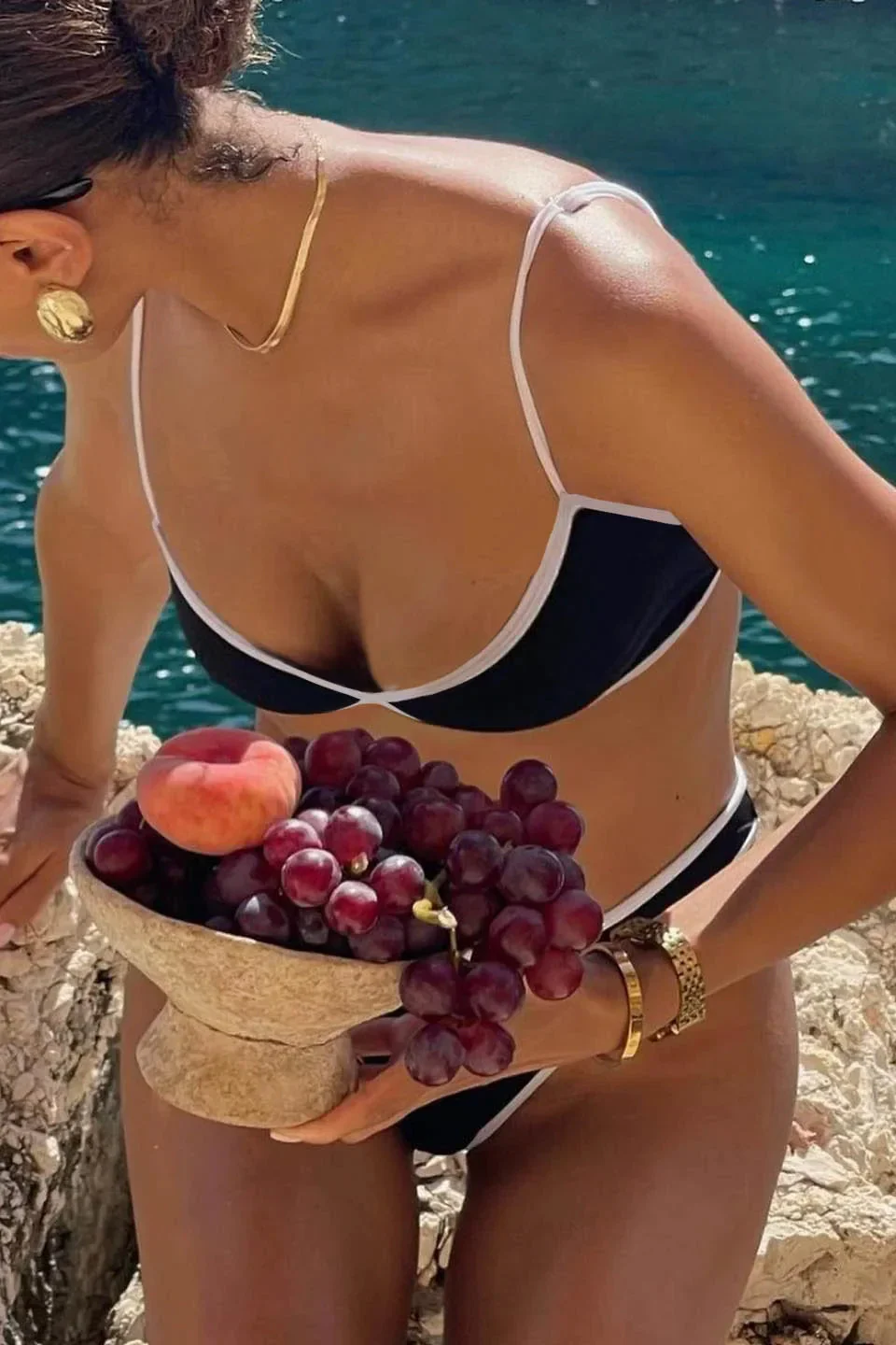 Black White Micro Bikini Set - Image 4