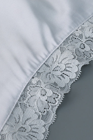 Lace Trim Asymmetrical A-line Skirt - Image 7