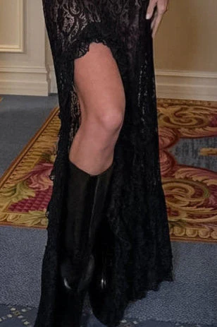 Lace Ruffled A-Line Skirt - Image 2