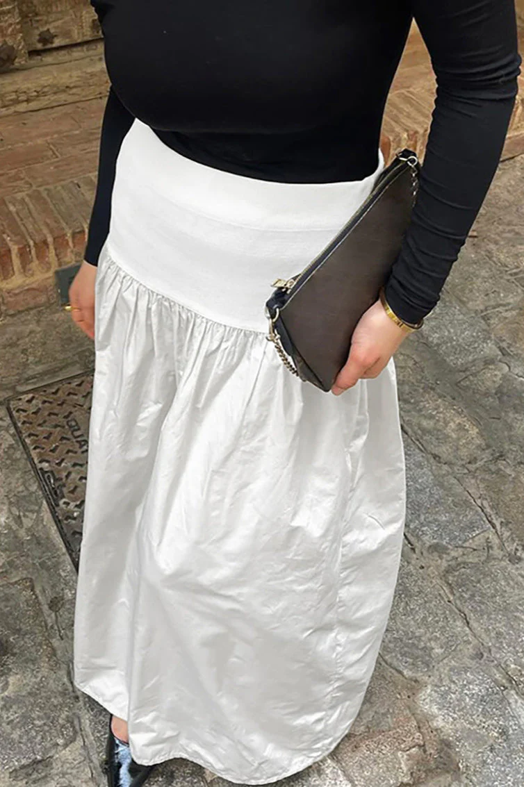 Cotton Basic Long Skirt - Image 2