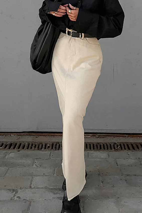 Split Hem Bodycon Maxi Skirt - Image 2