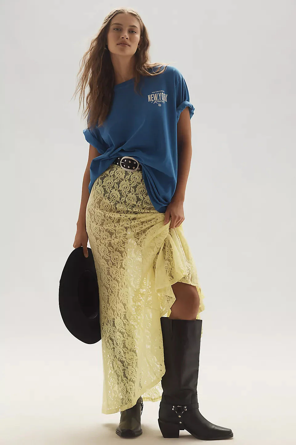 Lace Hollow Out Long Skirt - Image 3