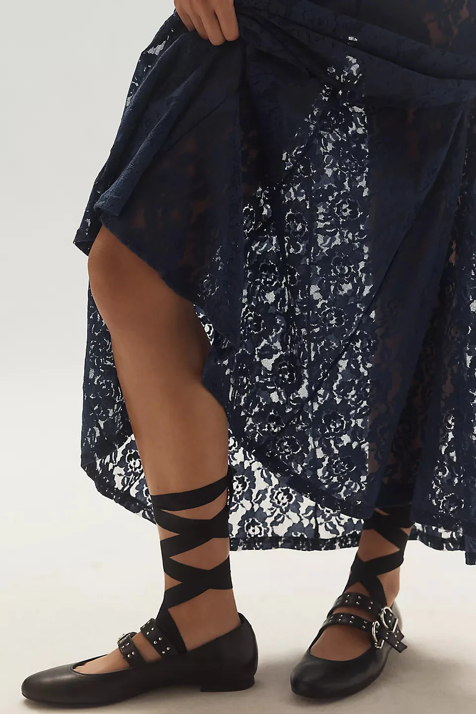 Lace Hollow Out Long Skirt - Image 5