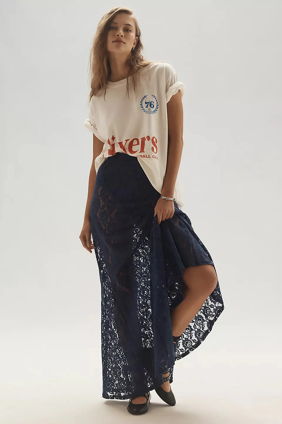 Lace Hollow Out Long Skirt - Image 7