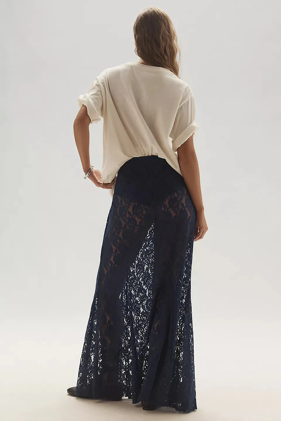 Lace Hollow Out Long Skirt - Image 8
