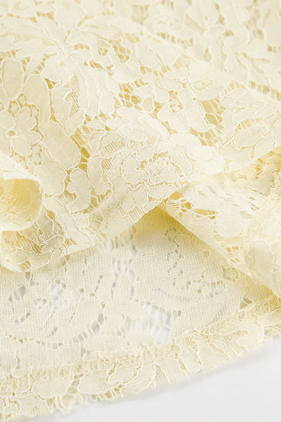 Lace Hollow High-Waisted Midi Skirt - Image 5