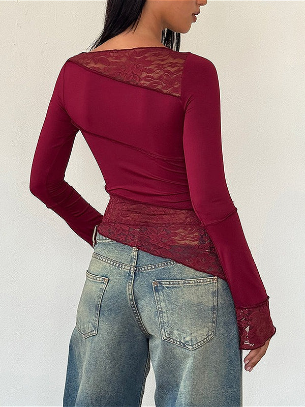 Vintage Slim Fit Floral Detail Long Sleeve Blouse - Image 4