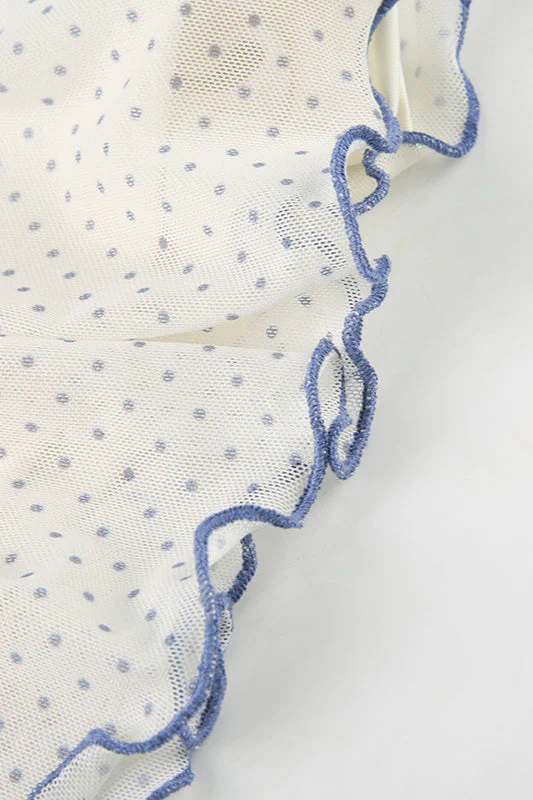Retro Polka Dot Tie Mini Skirt - Image 10
