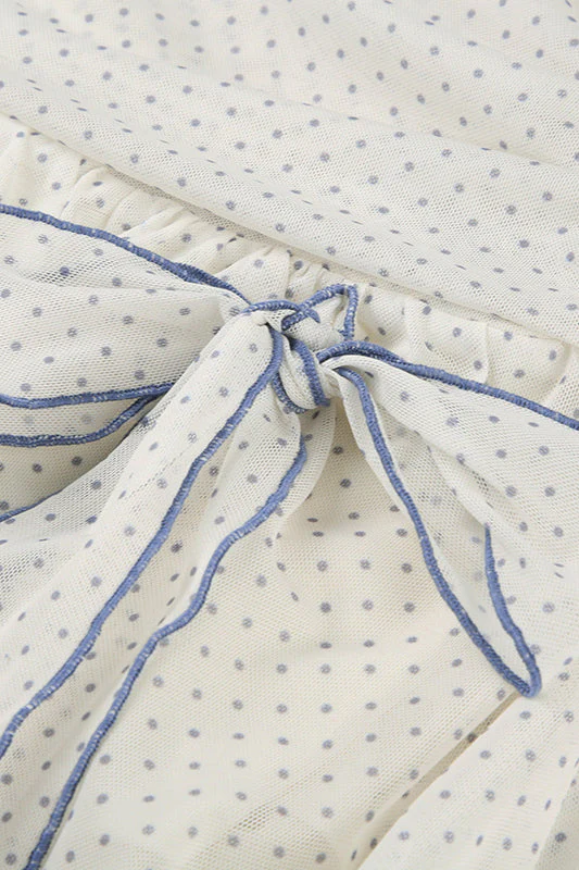 Retro Polka Dot Tie Mini Skirt - Image 9