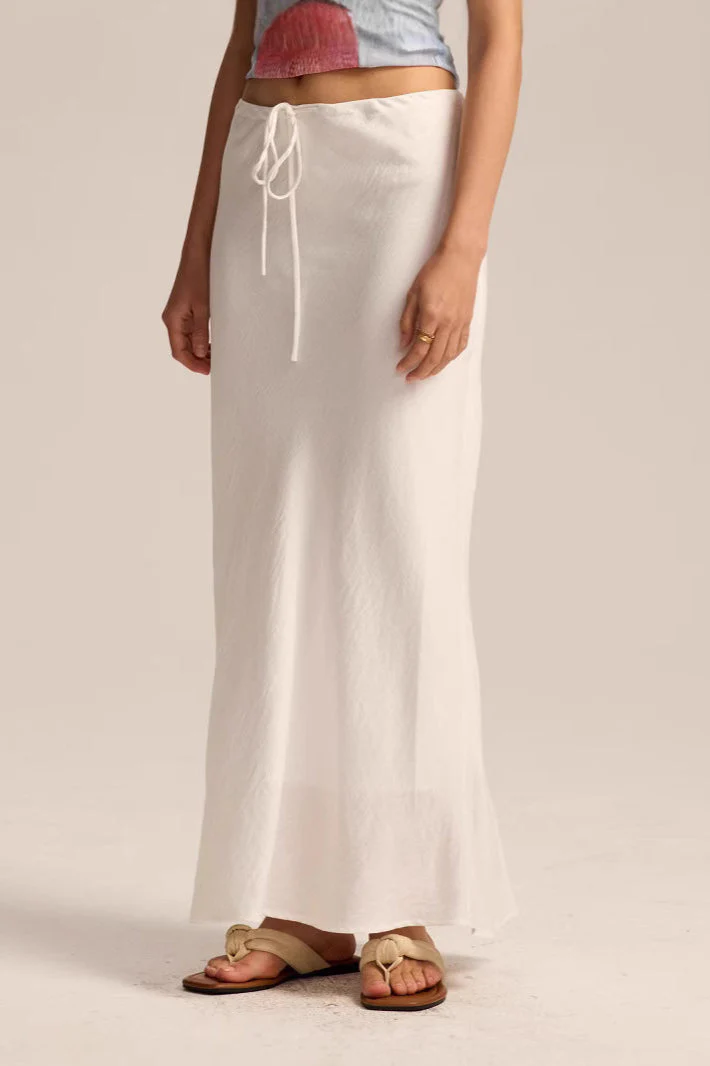 Drawstring High Waist Bodycon Midi Skirt - Image 3