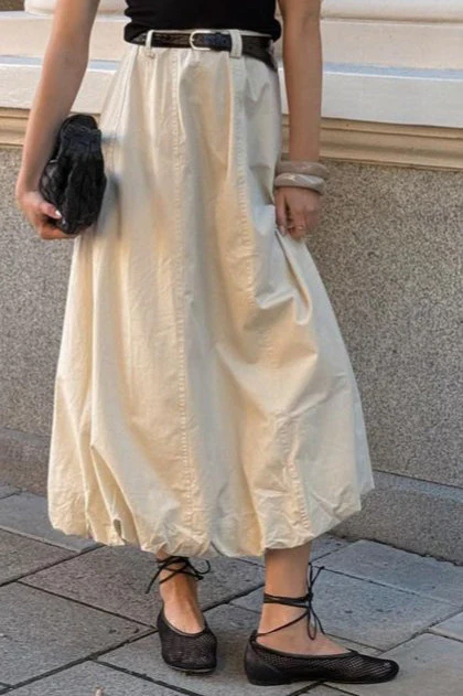 French Style Puff Skirt Spring Midi Skirt - Image 2