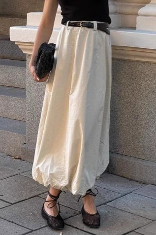 French Style Puff Skirt Spring Midi Skirt - Image 3