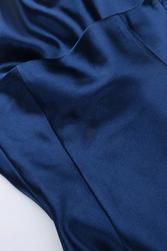 Backless Satin Bodycon Maxi Dress - Image 6
