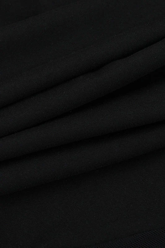 Ruched Mesh Panel Strapless Sheer Maxi Dress - Image 5