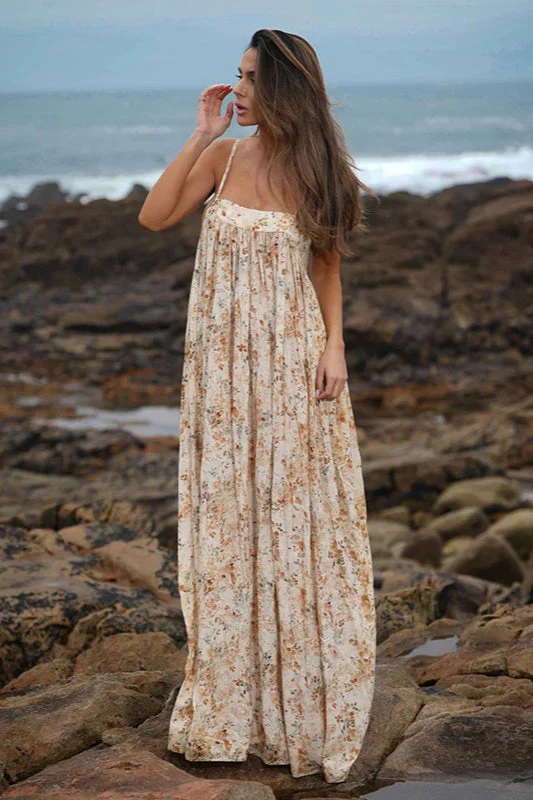 Floral Print Plus Size Sleeveless Maxi Dress - Image 2