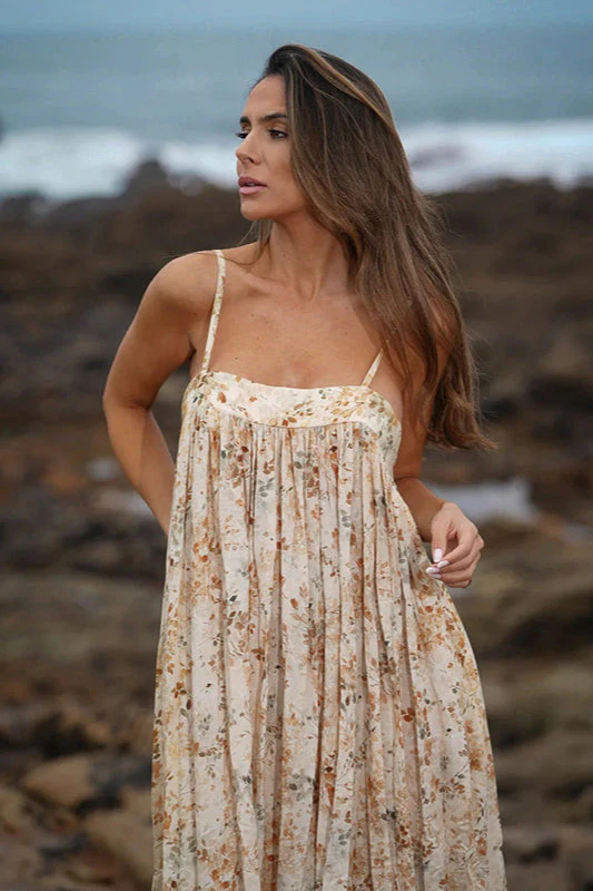 Floral Print Plus Size Sleeveless Maxi Dress - Image 3