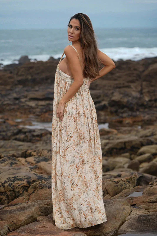 Floral Print Plus Size Sleeveless Maxi Dress - Image 4