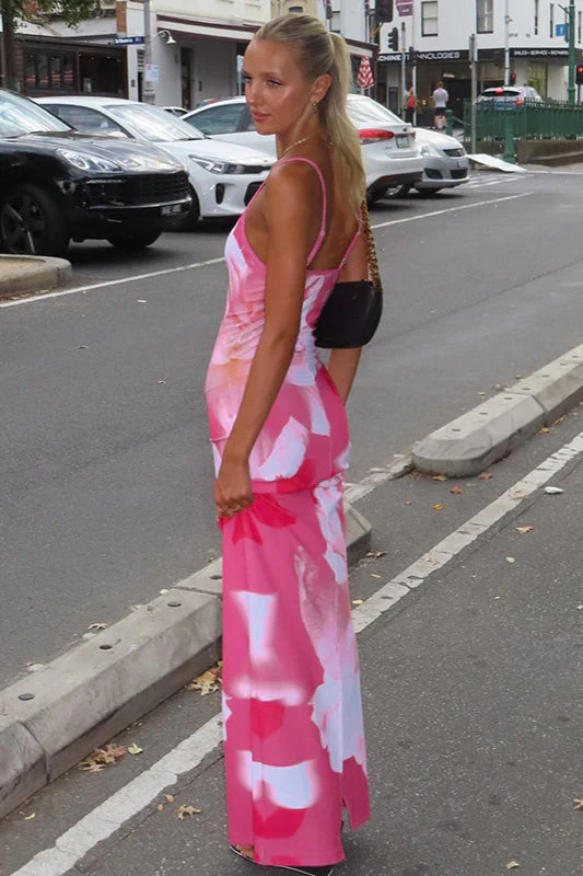 Floral Print Sleeveless Bodycon Maxi Dress - Image 7