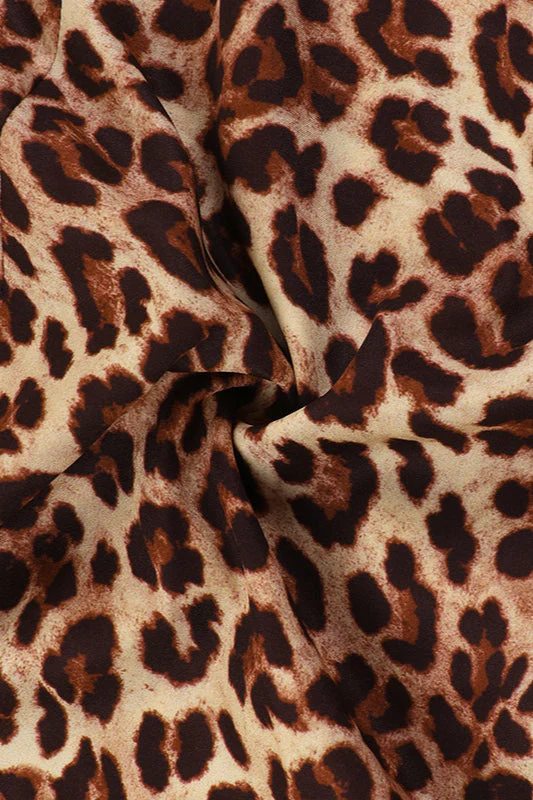Leopard Print Halter Backless Bodycon Maxi Dress - Image 6