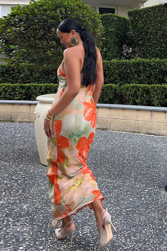 Floral Tie Back Cutout Resort Cami Maxi Dress - Image 5