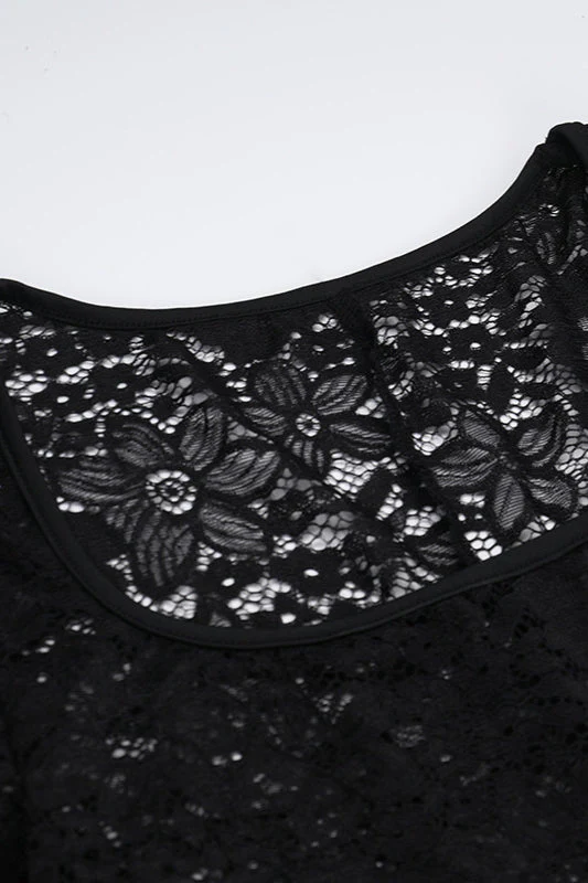 Designer Lace Long Sleeve Bodycon Maxi Dress - Image 5