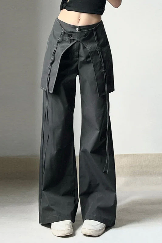 Loose Fit Drawstring Cargo Pant