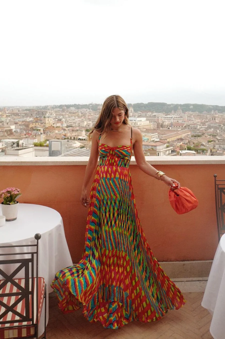 Printed Cami Vacation Maxi Boho Dress - Image 3